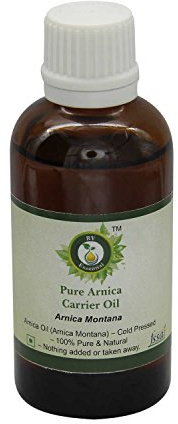 Arnika Öl | Arnica Montana | Arnika Massage Öl | Für Haare | Für Gesicht | Zur Schmerzlinderung | 100% reines natürlich | Kaltgepresste | Arnica Oil | 100ml | 3.38 Unzen By R V Essential