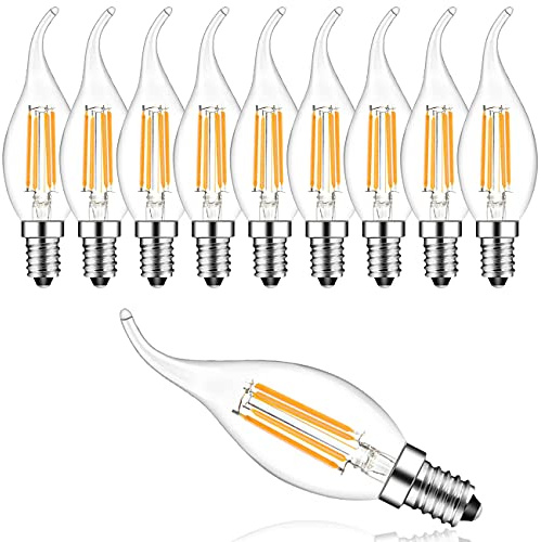 Suncan Suncan10er-Pack E14 LED Kerze Dimmbar, LED Lampe E14 4W Warmweiss, Warmweiß 2700 Kelvin, 360° Abstrahlwinkel, 360lm,AC220V,Energieklasse F