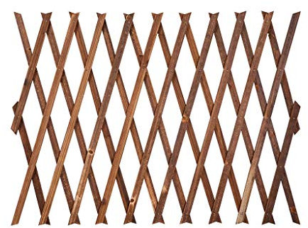 BBGS Outdoor Telescopico Recinto, Decorazione della Parete di Legno Solido Carbonizzato Cortile Giardino Recinto Struttura per Arrampicarsi Stand Griglia Fiore (Size : 82cm)
