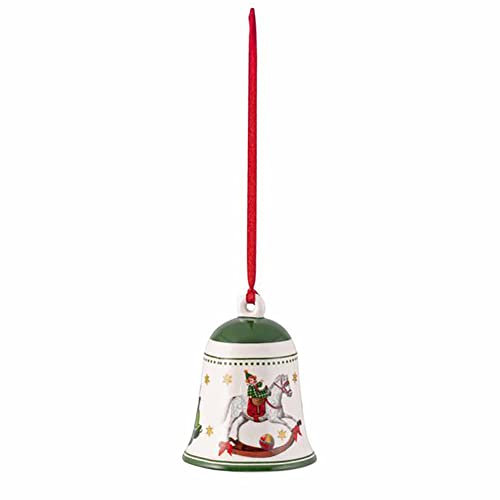 Villeroy & Boch - My Christmas Tree, Glocke Spielzeug, 5,5 x 5,5 x 6,5cm, Porzellan, grün, 14-8622-6850, Mehrfarbig, 5,5x5,5x6,5cm