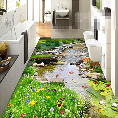 Papier peint 3D fresque autocollant mural eau 3D sol peinture 3D papel de parede papier peint pour murs 3 d-250 * 175 cm