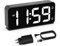 HOMVILLA Despertador Digital con Pantalla LED Grande, Reloj Despertador Digital Volumen Brillo Regulable con Alarma Doble 12/24H Despertador Inteligente Alimentación por Cable USB Incluye Adaptador