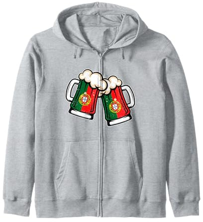 Mug à bière avec drapeau du Portugal – bière portugaise cool Sweat à Capuche