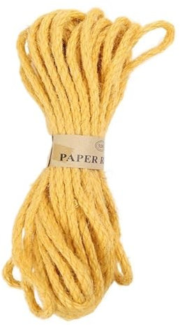 Garten Schnur 6mm 10 Meter Farbe Geflochtenes Hanf Jute Seil Studenten Kreative Handarbeit Handwerk DIY Schnur Dekoration String Hause Textil Vase (Color : Yellowr ope)