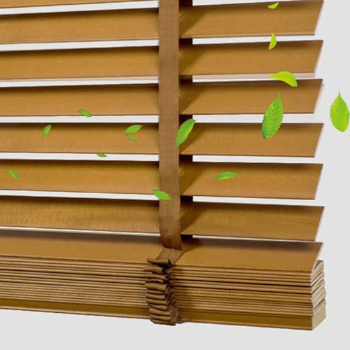 Horizontale Jalousien for den Innenbereich, Jalousien aus natürlichem Massivholz, Verdunkelungs-/Wärmedämmungs-Fensterläden, Holzjalousien for Fenster, 50-mm-Lamellenvorhänge, venezianische Jalousien,