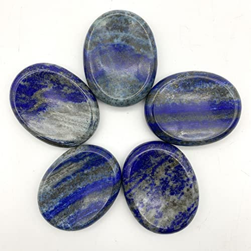 BOMDOG Zhenglinggm aus Stein, natürlicher blauer Lapislazuli, Handschmeichler, Quarz, Dekompressionssteine, Exemplar, Heimdekoration, natürliche Kristalle, Geschenke, natürlicher Kristall (Größe: 1