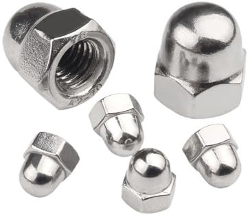 Hutmutter M3 M4 M5 M6 M8 M10 M12 M14 M16 304 Edelstahl Dekorative Sechskant-Hutmuttern Kappenabdeckungen Hutmuttern (Size : M5 X 50pcs)