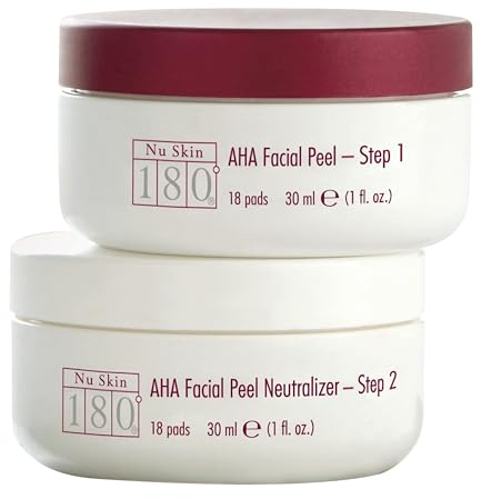 Nu Skin 180 Facial Peel & Neutralizer - Lactic Acid and Avena Sativa Extract Face Peel | Accelerate Skin Cell Turnover, Reduce Wrinkles | Skin Care Facial Peel, Soothing Skin Neutralizer