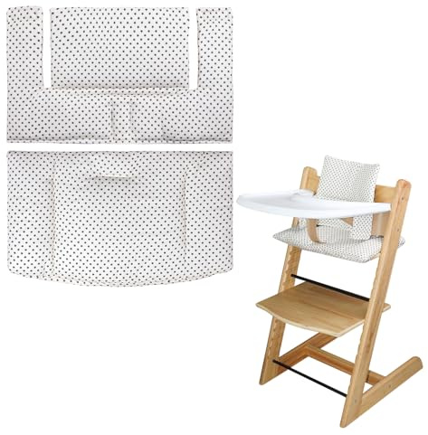 LLHQAMT Cojín Silla Alta, Suave y cómodo, con Bonitos gráficos, cojín de bebé para Tripp Trapp Hace Que Sentarse al bebé Sea más Seguro y cómodo (Beige Little Star)