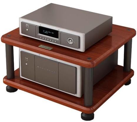 HiFi-Rack AV-Regal 2/3/4-stufiger TV-Ständer Multifunktionale MDF-Regale for Av-Verstärker HiFi-Ständer Plattenspielerständer Audio-Rack for Unterhaltungsmedien ( Color : Red , S : 40*35*22cm(2Tier) )