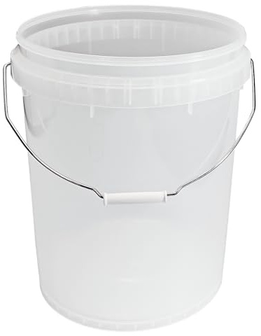 Simply Auto 20L Clear Detailers Bucket, Large Durable PPPP, Transparent, Various use, Ultimate Clear Transparent Car Wash Bucket (Grit Guard and Lid Compatible/Sold Seperately)
