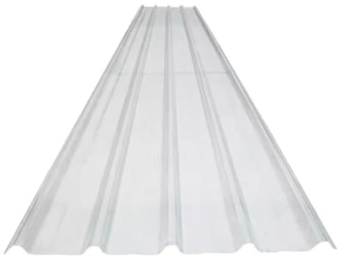 Transparente Tageslichtplatten,Wellplatten,Stumme Wandblech Dachblech,Regenfestes/Isolierendes Dachmaterial,FRP-Dachplatten,für Gewächshaus-Schuppen-Carport,1,5mm (0.9x1.7m/35x67in,10 Pcs)