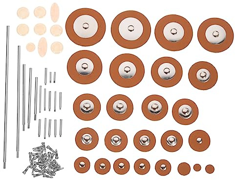 Saxophon Reparaturset 1 Satz mit Schalllochpolstern und Schrauben | Kunststoff Metall Leder, Kaffeefarbene Ausführung, für Anfänger und Profis, Zubehör für Wartung