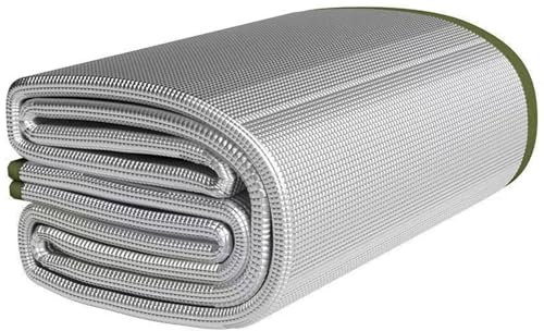 Camping Schlafmatte Faltbare Isoliermatte für Camping, mit Aufbewahrungstasche, Camping Matte aus Aluminiumfolie,Ultraleicht Isolierdecke, Alu Isomatte, Zeltmatte, Bodenmatte für Yoga, Sport(3 x 2m)