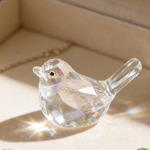 Kristallglas Vogel Figuren Dazzle Klarglas Vogel Dekoration Briefbeschwerer mundgeblasene Glaskunst Tier Sammelfiguren Geschenk für Frauen
