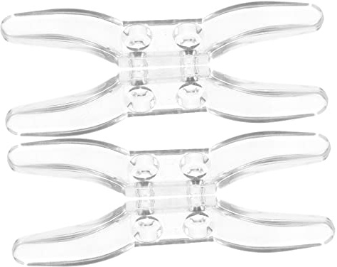 MAGICLULU 4ensembles Support De Cordons Rideaux Taquets Corde Rideau Transparente Accroche Stores Enrouleurs Sécurisés pour Volets Installation Facile