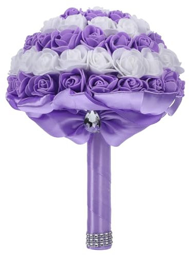 Cabilock 2piezas De Novia De Artificiales Color Bouquet Lifelike para Bodas y Decoración De para Novias y De Honor