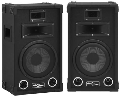 Lechnical Altoparlanti da Palco HiFi Professionali Passivi 2 pz 800W Neri,Professionale Subwoofer Cassa Impianto o Acustico Diffusore Stereo-70101