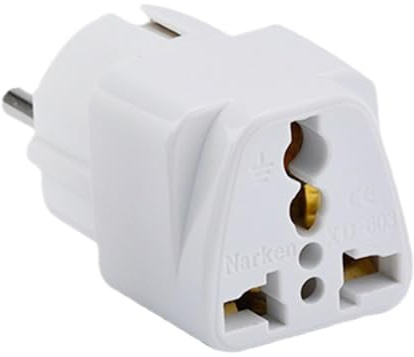 Adaptador de enchufe europeo, adaptador de enchufe de EE. UU. a Europa - Adaptador de viaje común Convertidor de enchufe de UE a EE. UU. - Adaptador europeo para viajes internacionales, Alemania, Euro