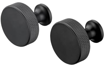 blomus Set 2 Wandhaken rund -ROF- | Garderobenhaken aus Metall | Ø 3 cm | Farbe Black | Handtuchhaken & Badaccessoire