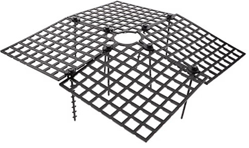 Happyyami 3pcs Cuttable Flower Pot Cover and Soil Protector Mesh for Garden and Indoor Plants, Medium Black Square Plant Pot Grid with Anti-dog Cat Digging and Child Safety Features
