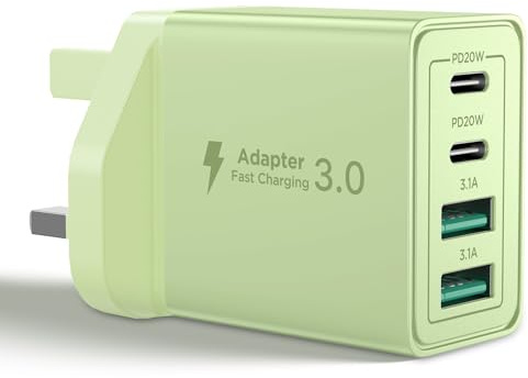 USB C Plug,USB C Charger Plug Dual Port PD Power Adapter + QC Mains Wall Chargers Type C Charger Plug for iPhone 16 15 14 13 12 Pro Max 8