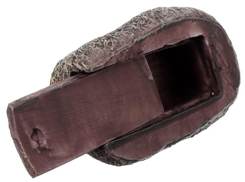 HOLIDYOYO Cassaforte per Chiavi a Forma di Pietra in Resina, Contenitore Decorativo Leggero per Giardino e Cortile, Nascondi Chiavi e Monete All'aperto