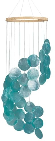 SOFPLATE Muschel Mobile Windspiel Windspiele Meer Natürliche Muscheln Sommerurlaubsgeschenke Ozean Strand Thema Dekoration Hängender Sonnenfänger Spiral Windspiele Für Draußen Haus Garten