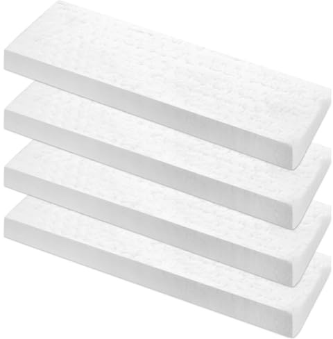 Ceramic wool sponge 4pcs Table Top Firepit Sponge Cotton Core for Bioethanol Fireplaces Ceramic Wool Fiber Insulation(300x100x25mm)