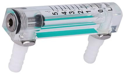 Fafeicy Gas Stream Meter Oxygen Flowmeter Gas Stream Measuring Tool 1-5LPM with Acrylic Transparent Panel for Measuring Gas Stream Like CO2 Air Nitrogen
