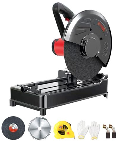 ZYGPH Sega troncatrice abrasiva Industriale da 2000 W, Lama da 14/355 mm, Macchina per Il Taglio dell'Acciaio, Sega troncatrice con Angolo Regolabile da 0 a 45°