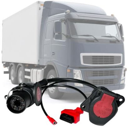 AMHTDOL Cavo diagnostico ISO 7638 a 7 pin (EBS/ABS), adattatore per rimorchio e camion, collega per diagnostica rimorchio Autocom per Bosch e camion OBD2, supporta K-Line, CAN, CAN 5V