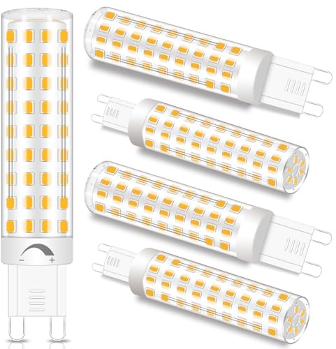 ZHENMING Dimmbare G9 LED Lampe Warmweiß 100W Halogenlampe Entspricht,10W 3000K G9 Glühbirne 900 Lumen, kein Flackern, 360° Abstrahlwinkel, AC 220-240V, Enegiesparende kleine Birne, 5er Stück
