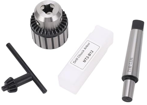 Mandrin à clé avec clé de torsion |1-10B12 MT2 - Arbre B12 en acier à haute teneur en carbone |Jeu de mandrins pour perceuses à colonne, portables et sur pied