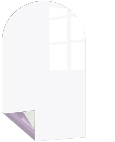 Magnetisk båge svart tavla väggdekal för barn, avtagbar svart tavla kontakt klistermärke med krita för lekrum, barnkammare och klassrumsdekoration (vit)