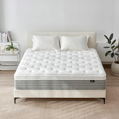 Lumivix Full Size Mattress - 12 inch Hybrid Full Mattress in a Box, Memory Foam Mattress with Pocket Springs, Medium Firm, Pressure Relief & Motion Isolation, CertiPUR US Certified, 100 Nights Trial
