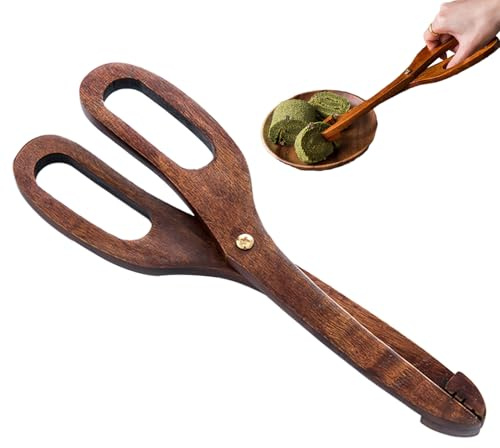Pinces À En Bois – Pinces Alimentaires En Bois Respectueuses De L'environnement, Ustensile De Cuisine Durable, De Cuisson Antidérapante Réutilisable, Outil Polyvalent De Manipulation Des De