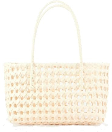 QXDZSW Ihålig design korgväska för kvinnor nisch strand semester vävda axelväskor vardaglig mångsidig bärkasse, BEIgE