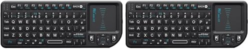 Rii K01X1 2.4 GHz Mini Wireless Keyboard with Mouse Touchpad Remote Control KODI XMBC Remote (Pack of 2)