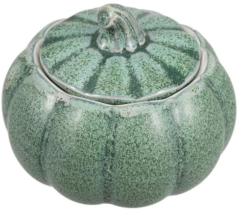 BESPORTBLE Ciotola per Servire Zuppe e Condimenti in Terracotta a Forma di Zucca da 150ml con Coperchio, Superficie Liscia senza Sbavature in Casa