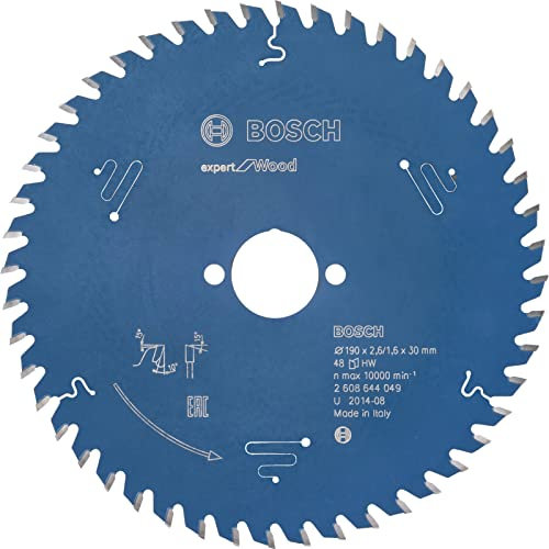 Bosch Professional Kreissägeblatt Expert for Wood (Holz, 190 x 30 x 2,6 mm, 48 Zähne, Zubehör Kreissäge)