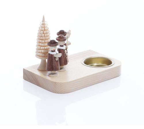 Rudolphs Schatzkiste Teelichthalter Kurrende BxHxT ca 12,5x9,5x7,5 cm NEU Teelicht Kerzenhalter Kirche Seiffen Erzgebirge Kurrendefiguren Sternsänger Weihnachten Winter Baum Ringelbaum