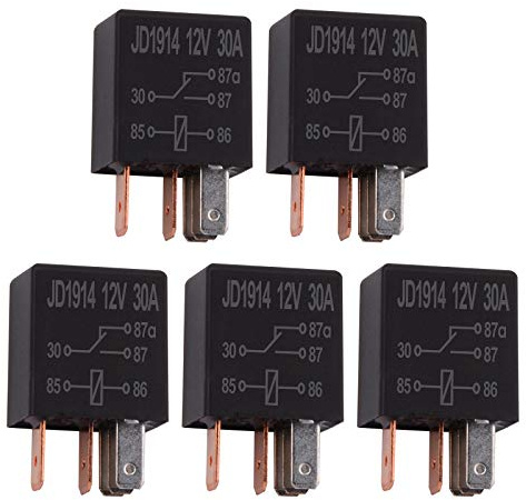 Ehdis 5 Stück Relais 12V 30A 5 Pin Car Relais für Auto Truck Motor SPDT Multi-Purpose Relay