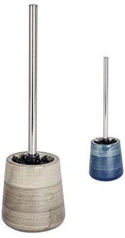 WK Potters Ceramic Toilet Brush and Holder (Biege)