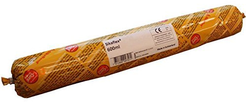 Sika FlexConstruction+ Mastic polyuréthane gris athrique, 1 x 600 ml, pour joints de raccordement et de mouvement, construction de bâtiment, fenêtres, portes, volets roulants, façades, composants en