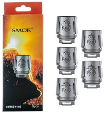 SMOK TFV8 Baby Beast Coils M2-0.25 Ohm (Packung von 5) Enthält Kein Nikotin