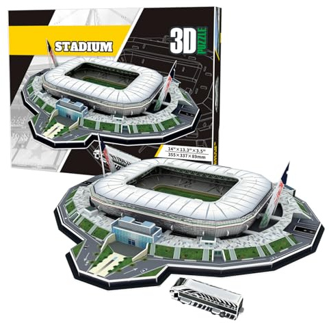 Georgie Porgy 3D Fußballstadion Puzzle DIY Spielzeug Bauen Baukästen (Del Alp Stadion 85 Stück)