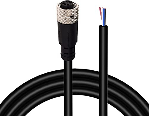 Lonlonty Cavo Connettore M12 Femmina 4 Poli, IP67 Impermeabile Cavi Elettrici M12 Spina Connettore Aviazione 4 Pin per Automazione Industriale Modulo di Campo Rete di Dispositivi2M