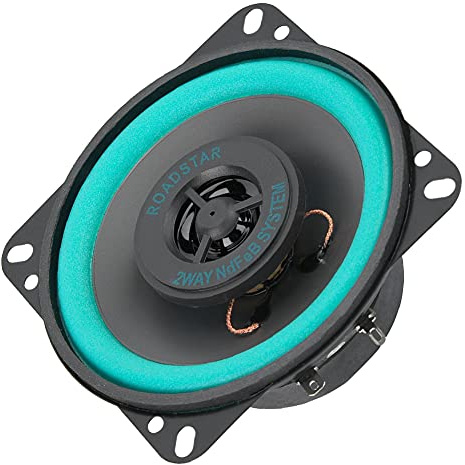 Yctze pour Haut Parleur Voiture LED Car Tweeter Corne 4 Pouces Super Power 100W Haut-Parleur Musique Portière Haut-parleurs Noir + Vert