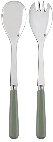 SABRE PARIS - Salatbesteck, 2-teilig 26 cm - Pop - Edelstahl & Acryl - Spülmaschinenfest - Spargel